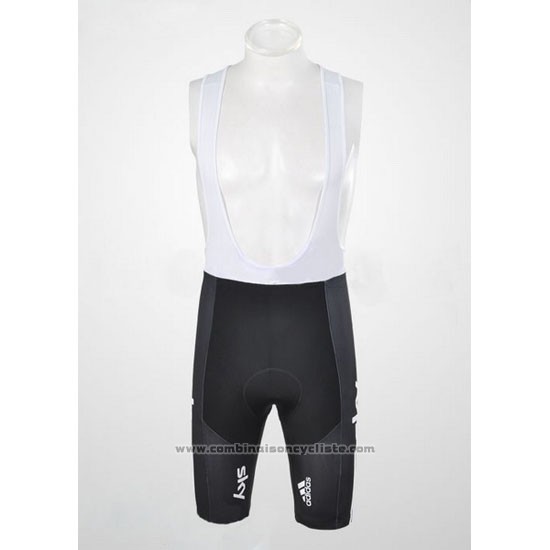 2011 Maillot Cyclisme Sky Lider Blanc et Azur Manches Courtes et Cuissard